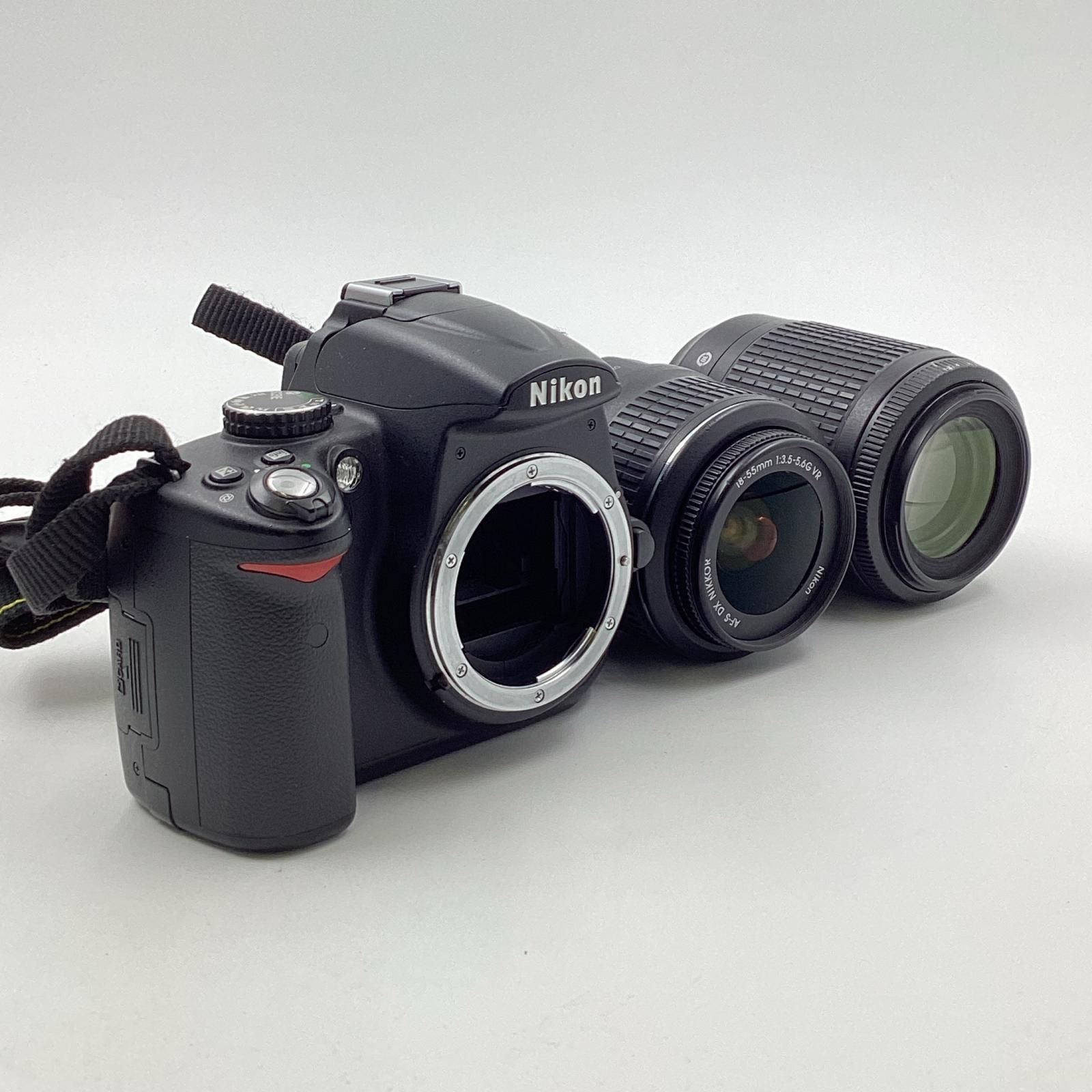 全額返金保証】【最速発送】Nikon デジタル一眼 D5000 ダブル