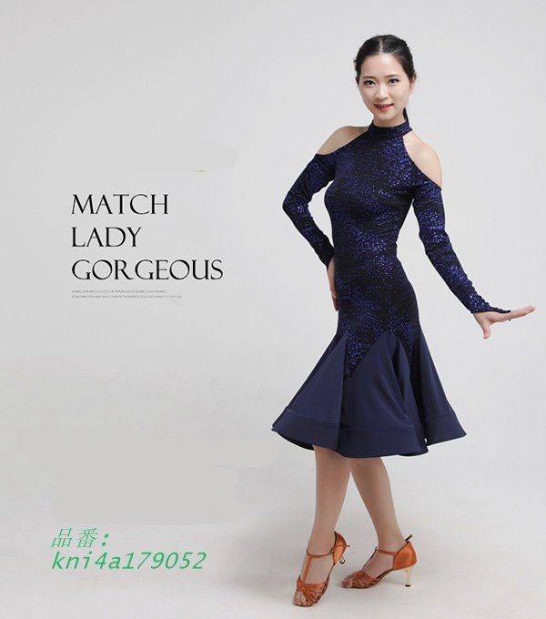 ブルー モダンドレス