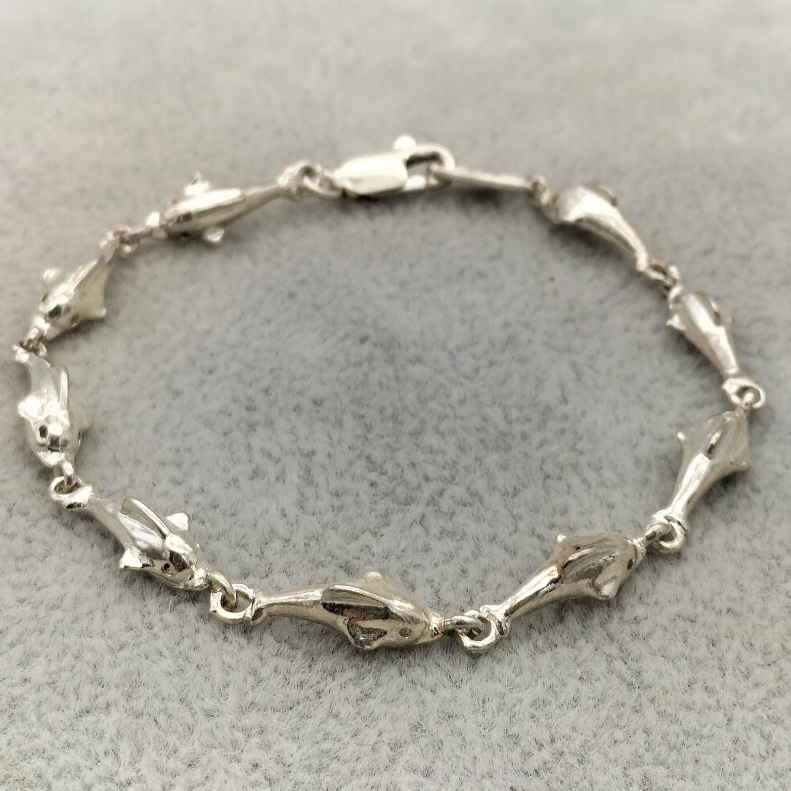 美品】イルカデザインチェーンブレスレット シルバー925 - メルカリ
