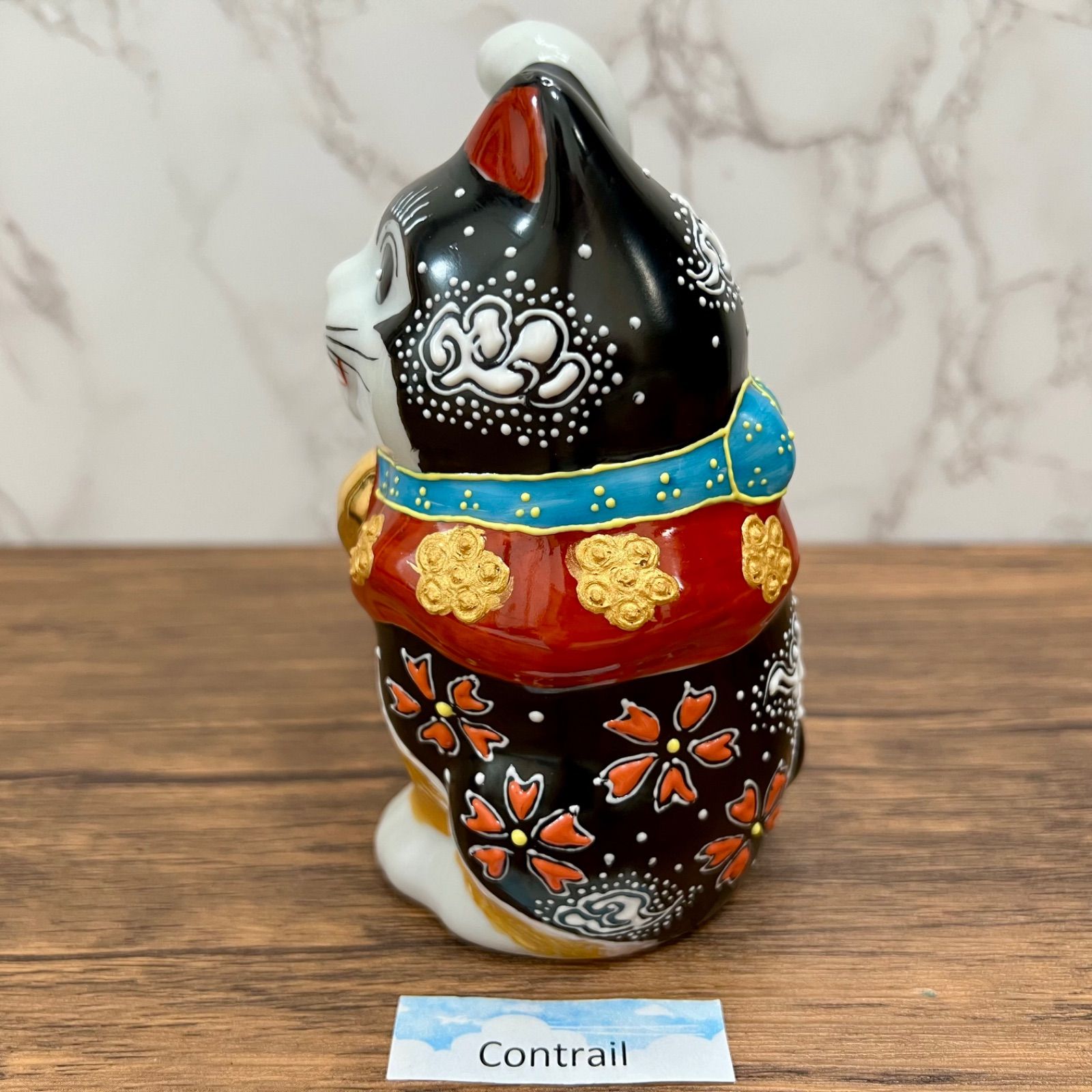 九谷焼】4.8号 招き猫 金富士 右手 金運招福 縁起物 Maneki Neko Lucky