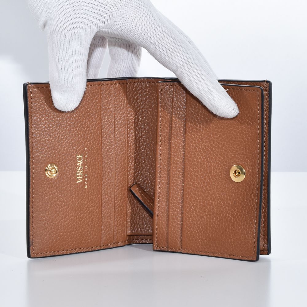 VERSACE ヴェルサーチ 財布 ブルー　青　メンズ　二つ折り VERSACE 財布 ベルサーチ ヴェルサーチェ メドゥーサ 二つ折り