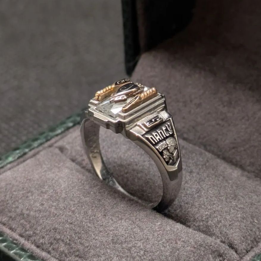 JOSTENS LTM 2015年カレッジリング14号アールデコ クリアシールド JOSTENS LTM 2015年カレッジリング14号アールデコ クリアシールド