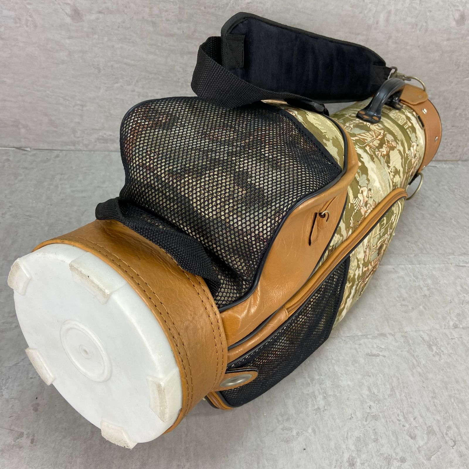 ビンテージ デザイン ゴルフ キャディバッグ カート式 約8型 20cm 2.9