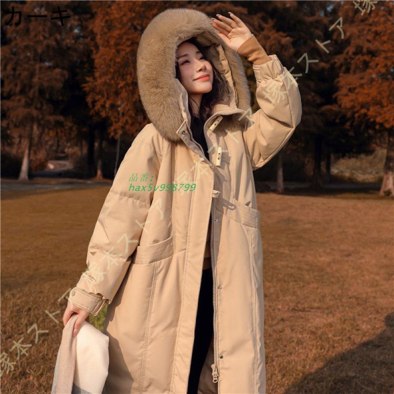 コットンコート ベンチコートダウンジャケットフード付き