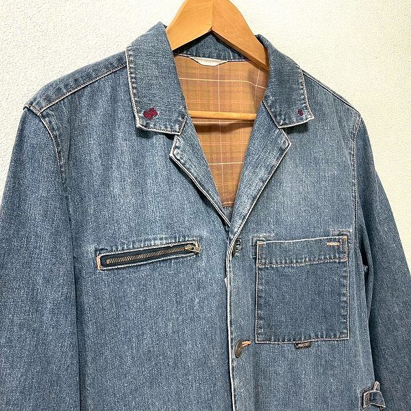 最終価格】Papasデニムチャイナジャケット希少☆M 最終価格】Papasデニムチャイナジャケット希少☆M 最終価格