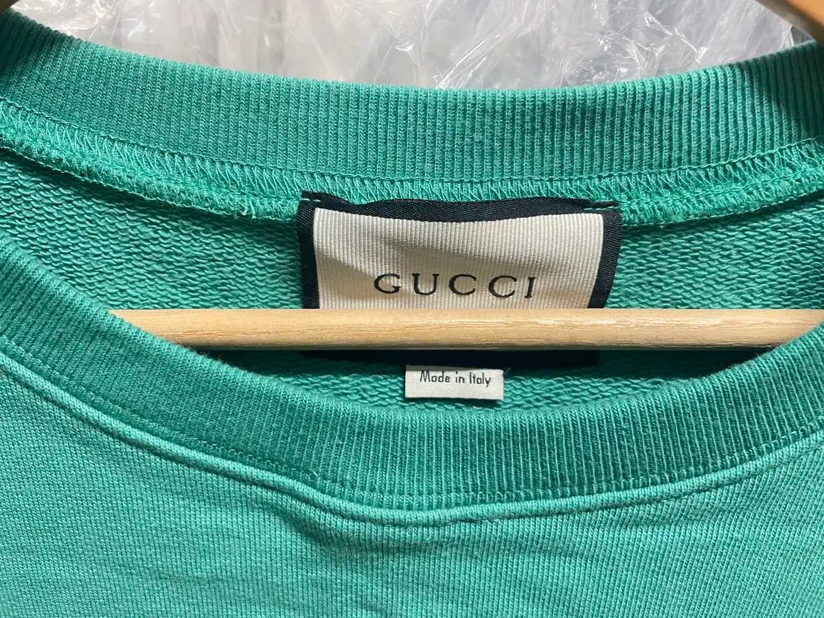 グッチ ICCUG プリント スウェットTシャツ グリーン L