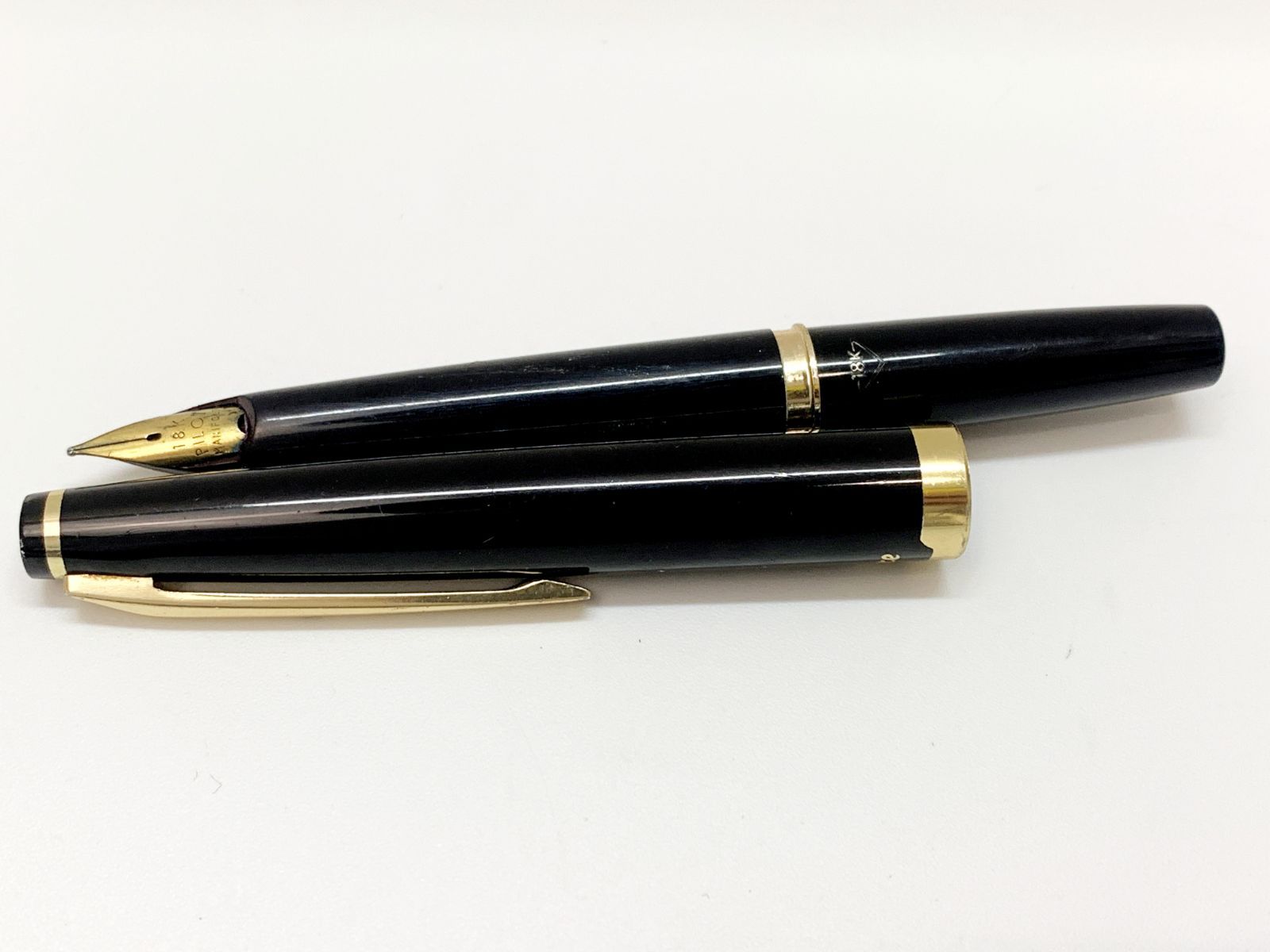 Elite 万年筆 黒 PILOT 18K 18金 極細 PILOT（文具） 【在庫品