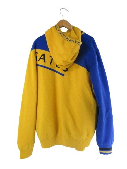 パーリーゲイツ PEARLY GATES ツイン ニット 2点セット ストレッチ天竺 ボーダー ジャガー プルオーバー ニット パーカー サイズ6 イエロー 正規 QQQ