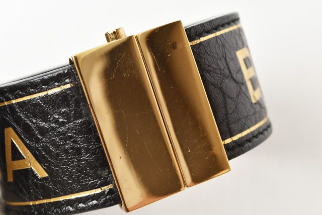バレンシアガ　レザー　バングル　ブレスレット　ブラック 中古・古着通販】BALENCIAGA (バレンシアガ) レザーブレスレット