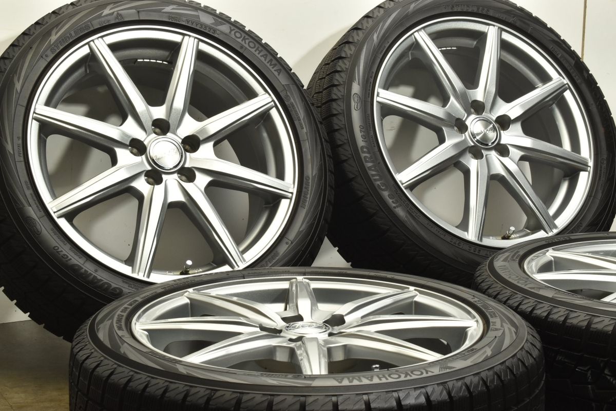 製 バリ溝 レイシア 17in 7J 48 PCD100 ヨコハマ アイスガード iG70 205 50R17 プリウス カローラツーリング スポーツ 86