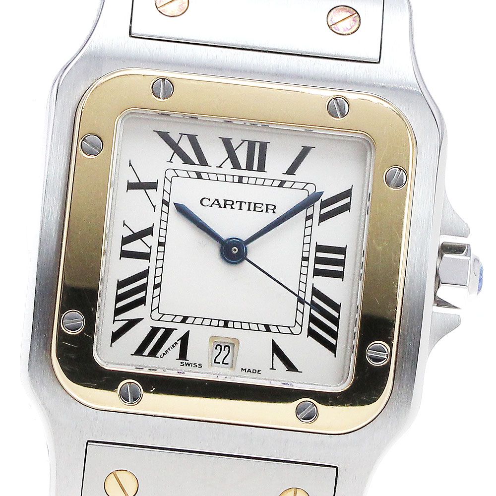 カルティエ CARTIER W20011C4 サントスガルベLM YGコンビ クォーツ メンズ_844212