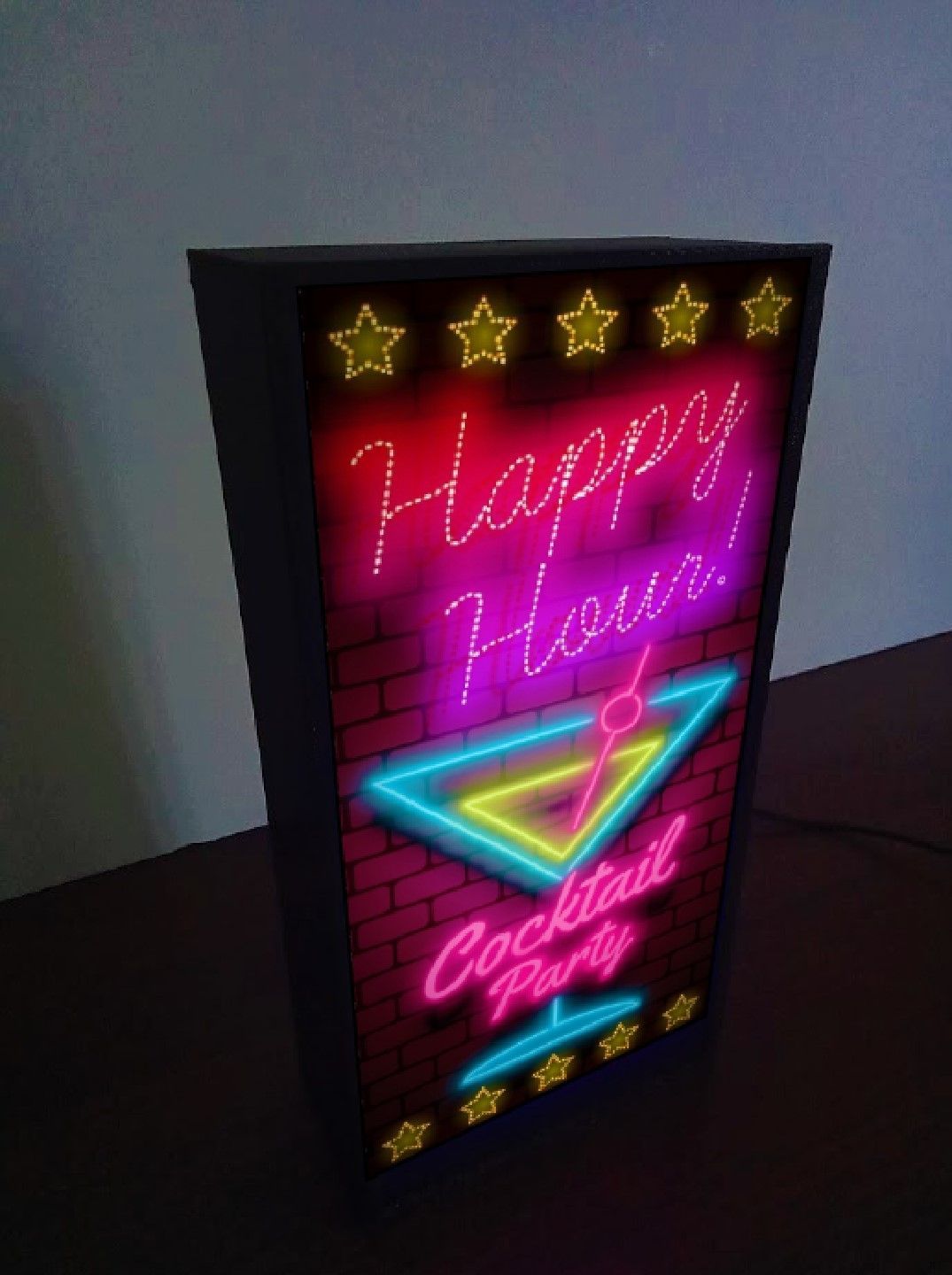 ハッピーアワー カクテル バー パブ カフェ 看板 置物 雑貨 ライトBOX