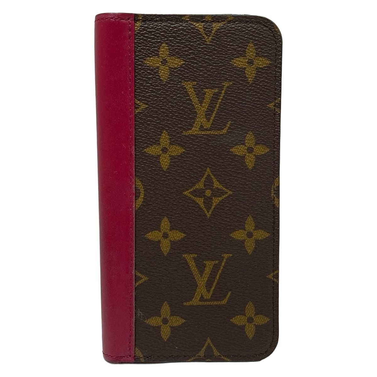 LOUIS VUITTON ルイヴィトン 携帯電話ケース モノグラム IPHONE11フォリオ M69678 フューシャ iPhoneケース イニシャル刻印 レザー 牛革