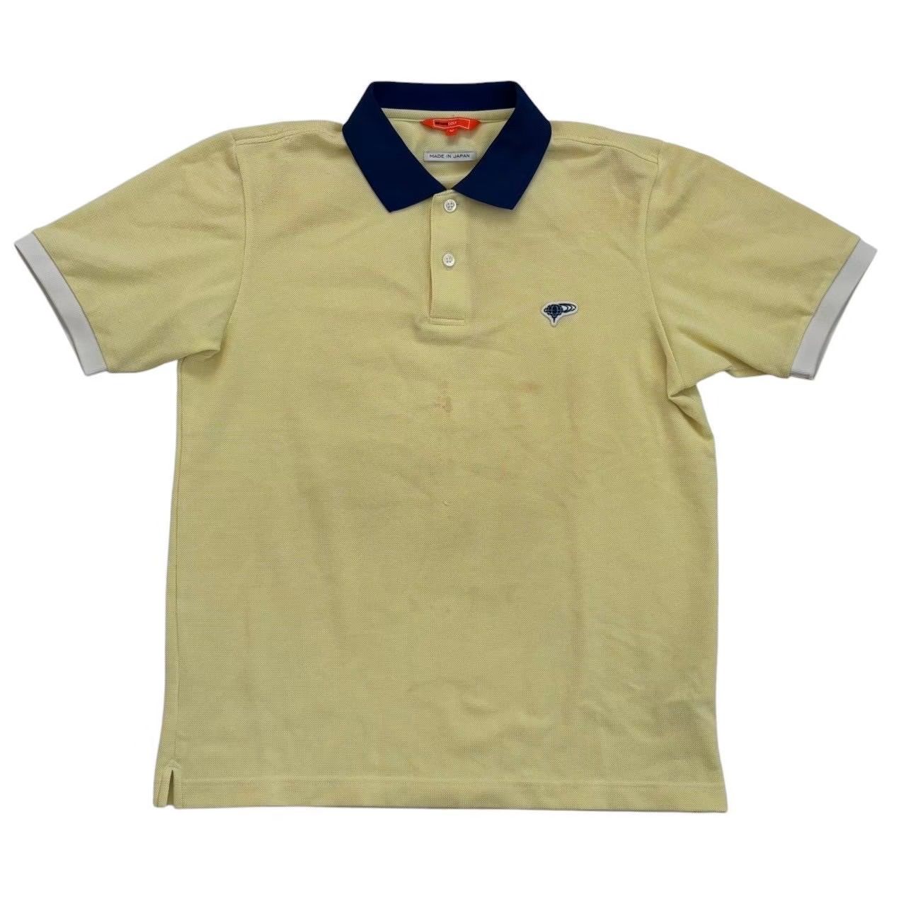 BEAMS GOLF ビームス ゴルフ　ポロシャツ　メンズ　XL 半袖　ロゴ BEAMS GOLF ビームスゴルフ 半袖ポロシャツ 総柄 ネイビー系