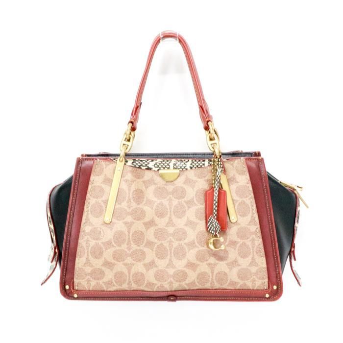 【セール】 コーチ COACH ドリーマー レザー PVC スネークスキン バッグ