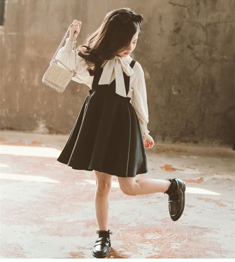 子供 ドレス ワンピース 子供服 女の子 サスペンダースカート ブラウス 2点セット 入学スーツ キッズ 入学式 新生活 ブラウス 吊りワンピース キャミソールワンピース キッズ スリーブレ 発