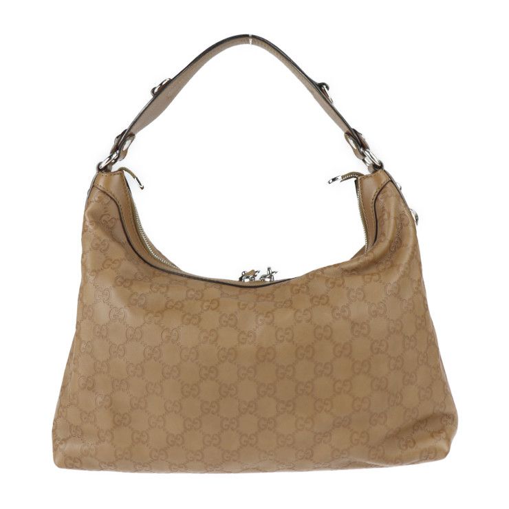 GUCCI グッチ ハンドバッグ 232961 レザー ブラウン系 シルバー金具 