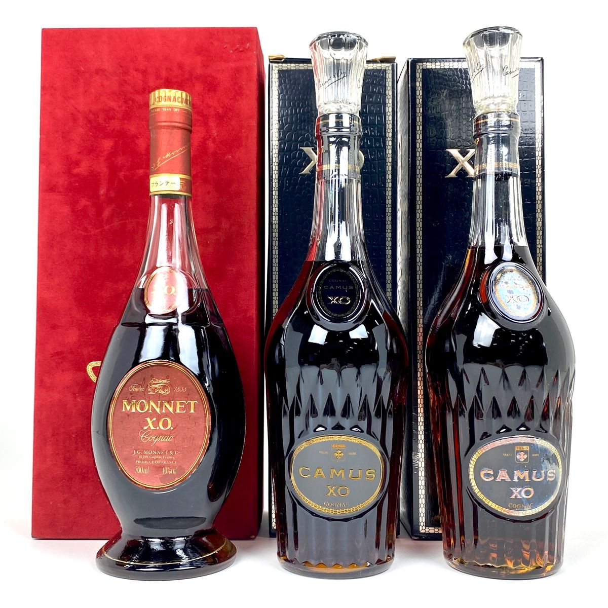 カミュ モネ コニャック ブランデー 3本セット 【古酒】 3本 モネ カミュ コニャック 700ml ブランデー セット 【古酒