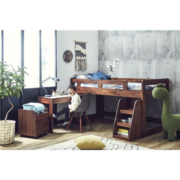 システムベッド 4点セット(ベッド・ステップ・デスク・ワゴン) ゲルツ2