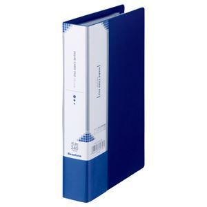 まとめ ビュートン 名刺ホルダー H192×W115×D30mm 240名用 ヨコ入れ ダークブルー INC-240-DB 1冊 ×15セット