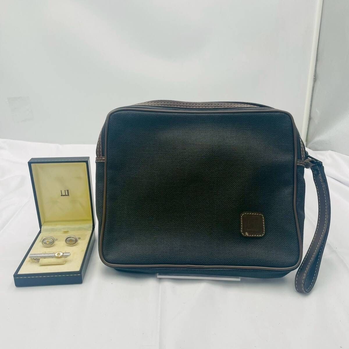 ❗️✨紳士の装いに✨❗️】dunhill 🌟カフス＆タイピン＆バッグセット