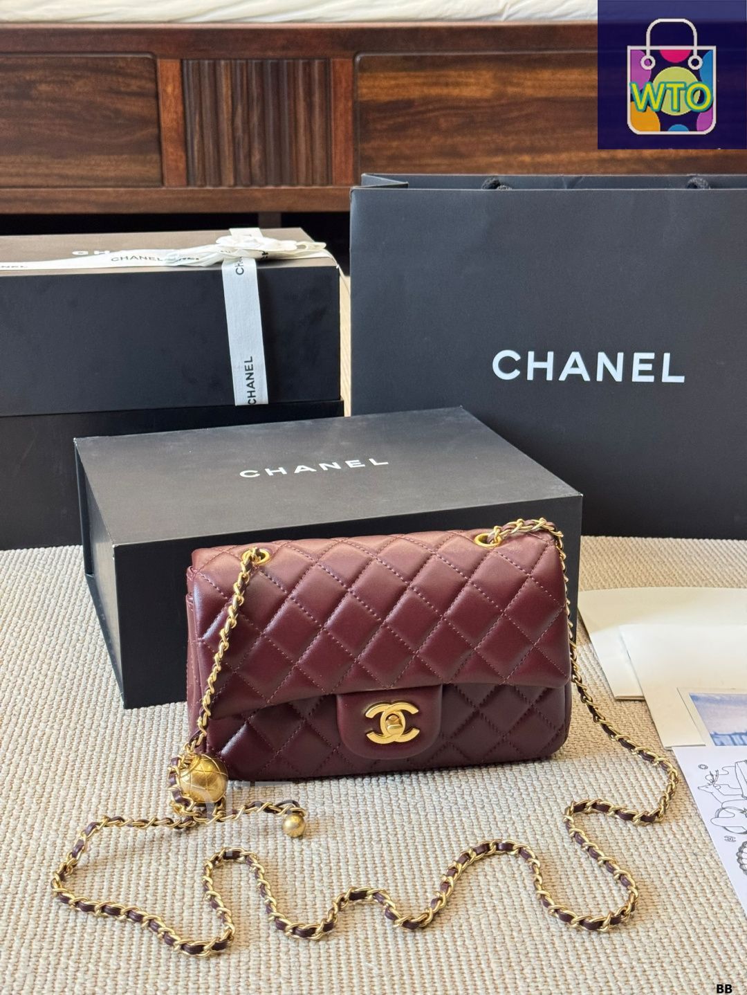 【ミニが可愛い】重宝間違いなし★CHANEL★ブローチ★期間限定品 今日特価】Chanel シャネル ゴールドボールスクエアミニバッグ