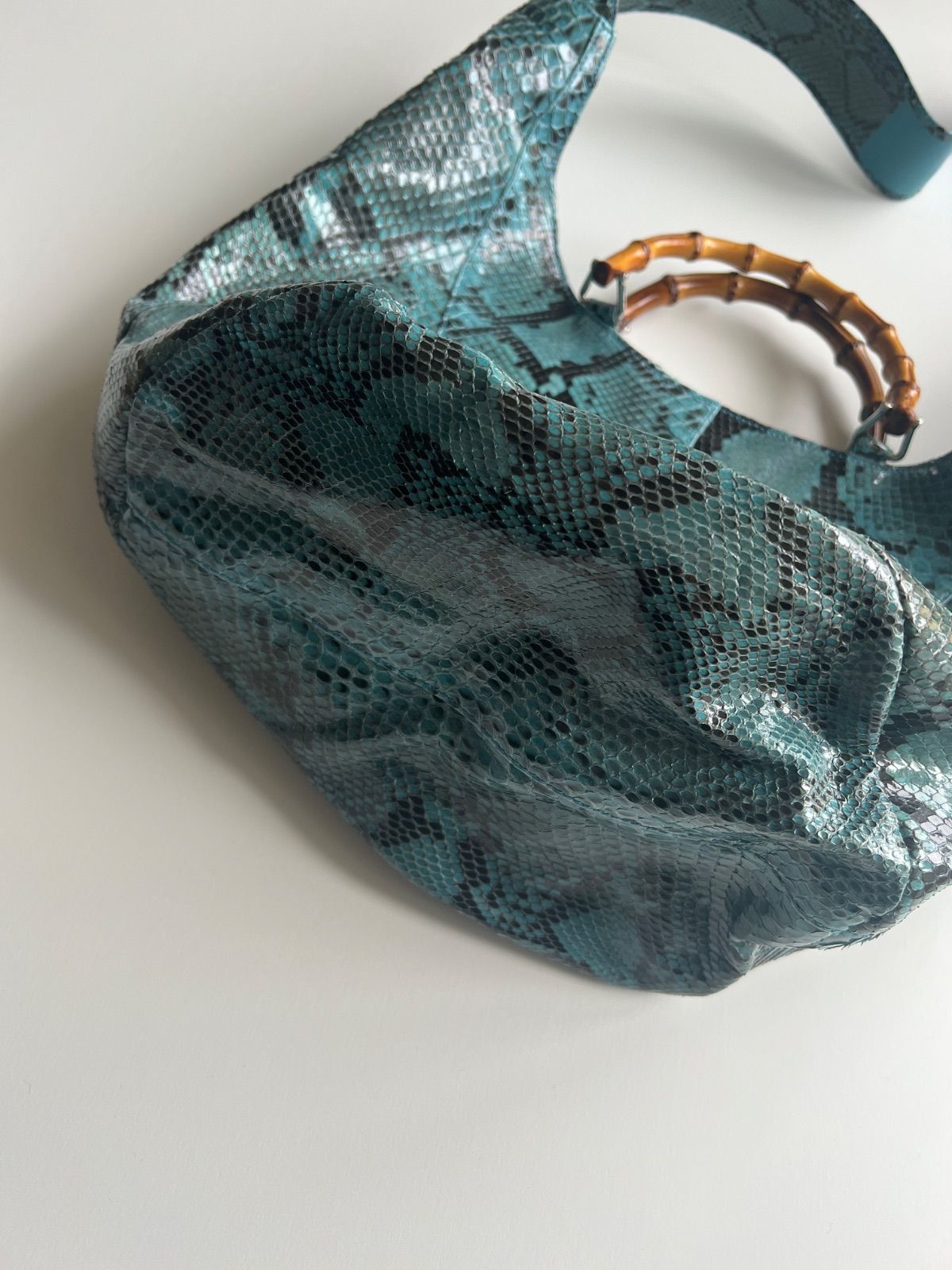 SS1996 GUCCI ショルダーバッグ バンブー パイソン レザー バッグ GUCCI グッチ オッティリア パイソン バンブー ショルダーバッグ