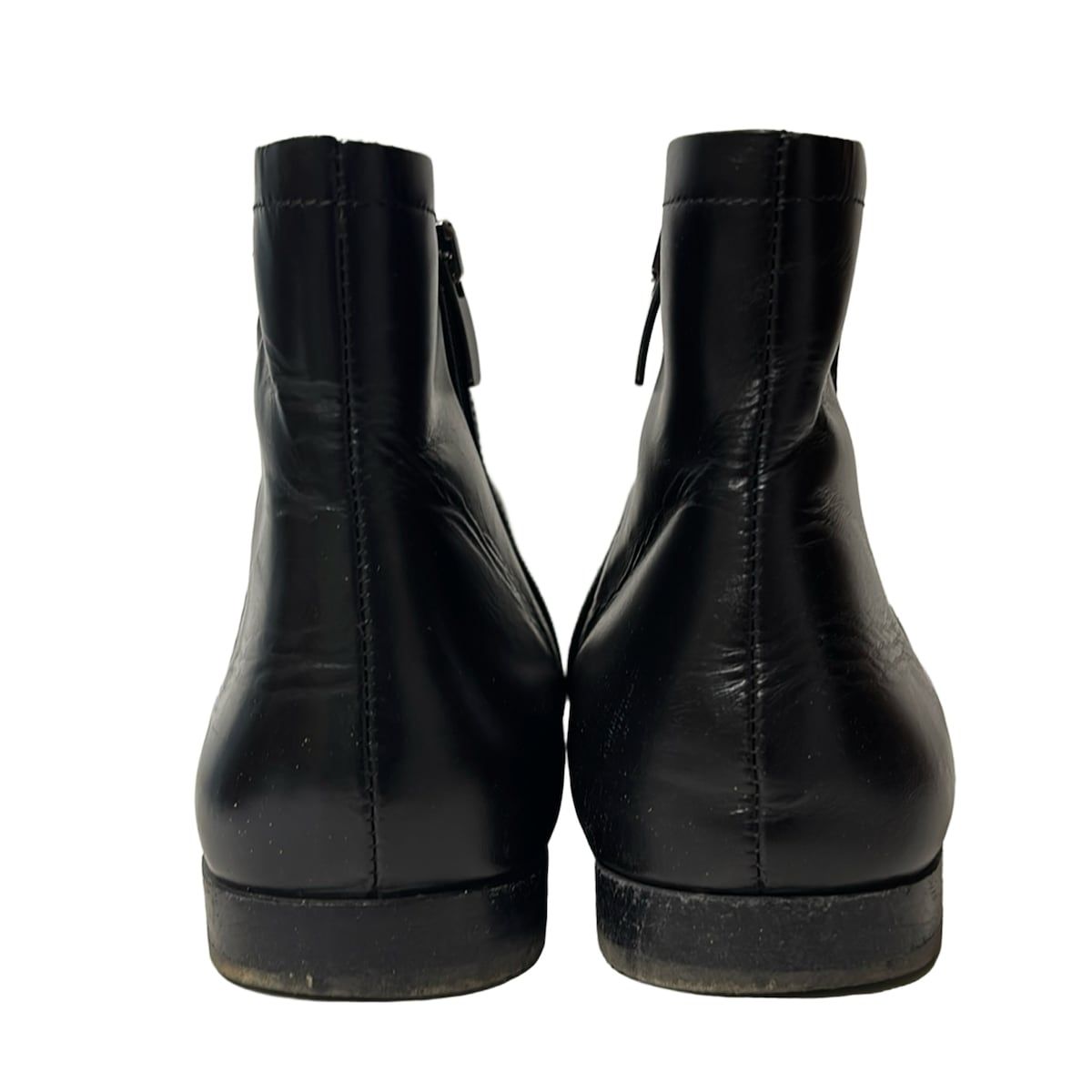 ECCO ブラックレザーサイドゴアブーツ Eccoブラックレザーサイドゴアブーツ 極美品 ecco エコー 37 23 レザー