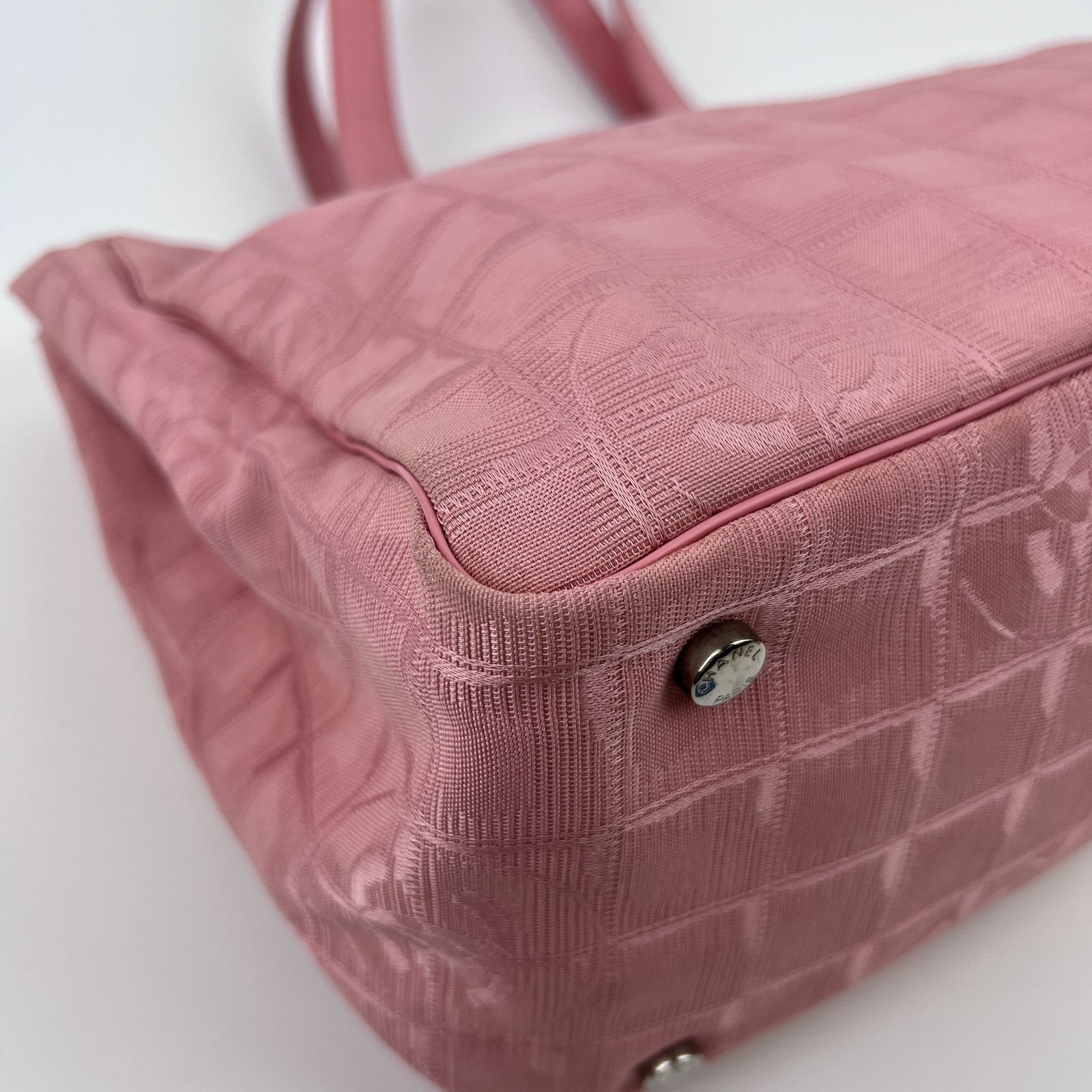シャネル　CHANEL ニュートラベルライン　トートバッグ　ピンク　ココマーク 中古】CHANEL シャネル ココマーク ニュートラベルライン トート