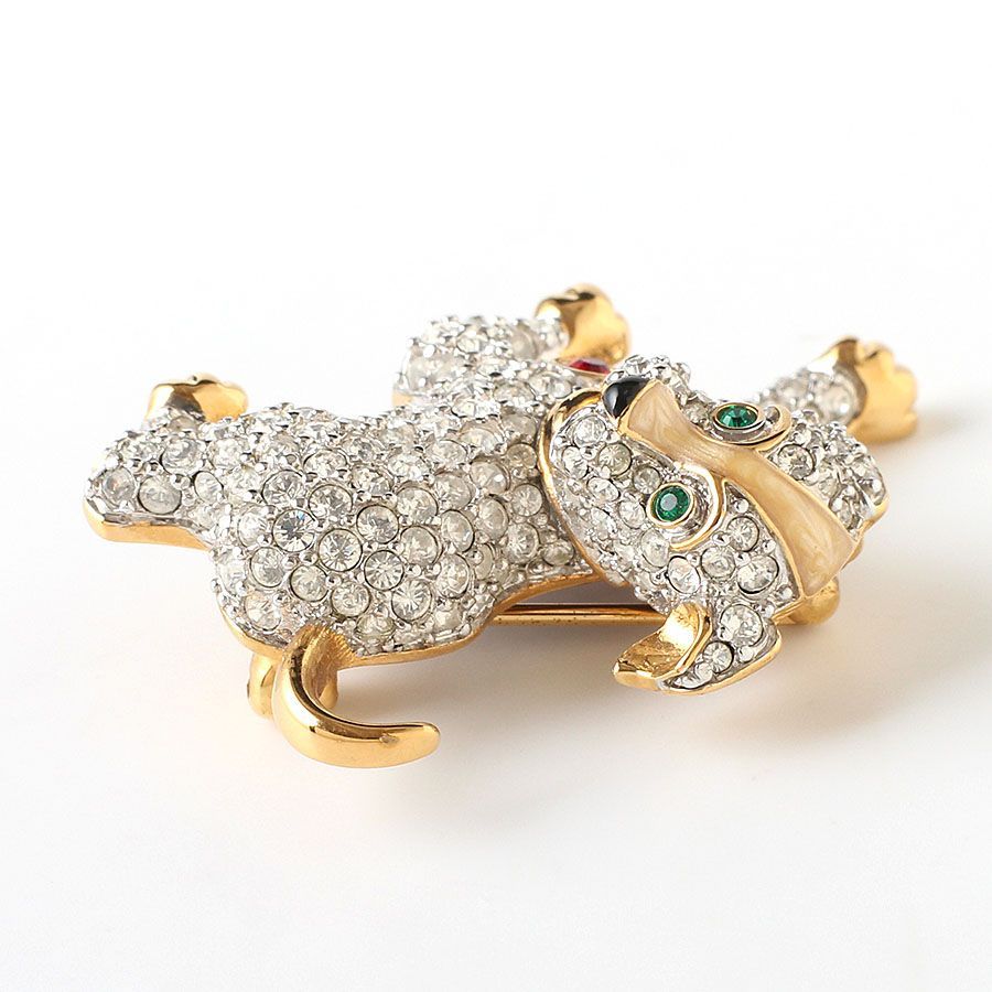 SWAROVSKI♥スワロフスキー ブローチ 大ぶり ゴールド レア 美品 希少 SWAROVSKI スワロフスキー イチゴ ブローチ クリスタル/金属製
