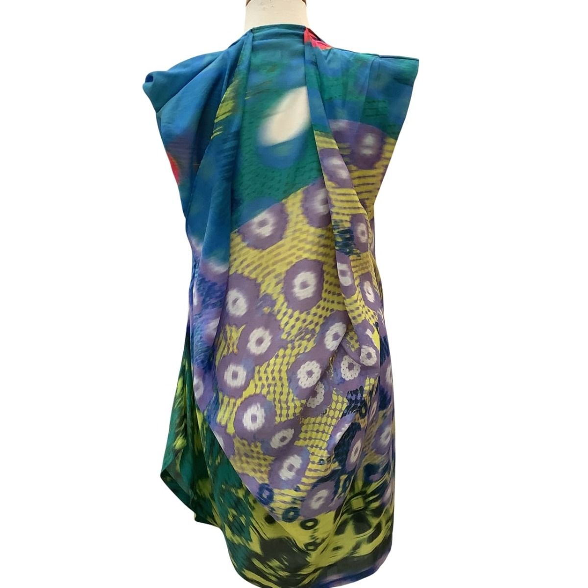  ISSEY MIYAKE イッセイミヤケ 変形 ノースリーブカットソー ワンピース 総柄 SIZE 2 ノースリーブ Tシャツ カットソー