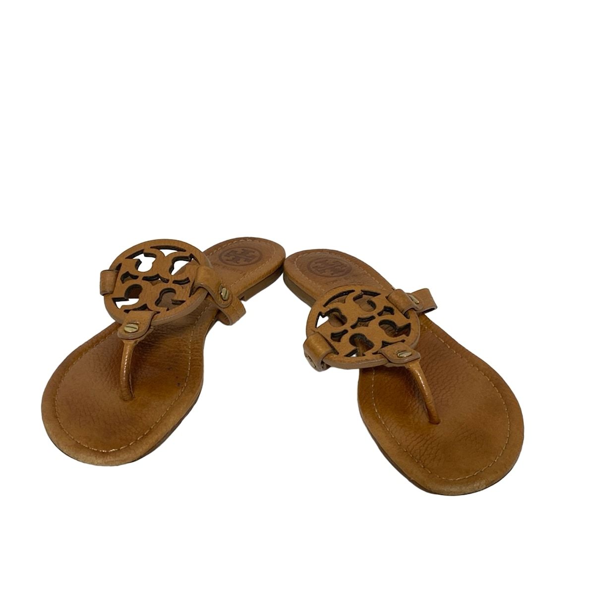 TORY BURCH トリーバーチ ビーチサンダル 6 1|2 M レディース - ブラウン レザー