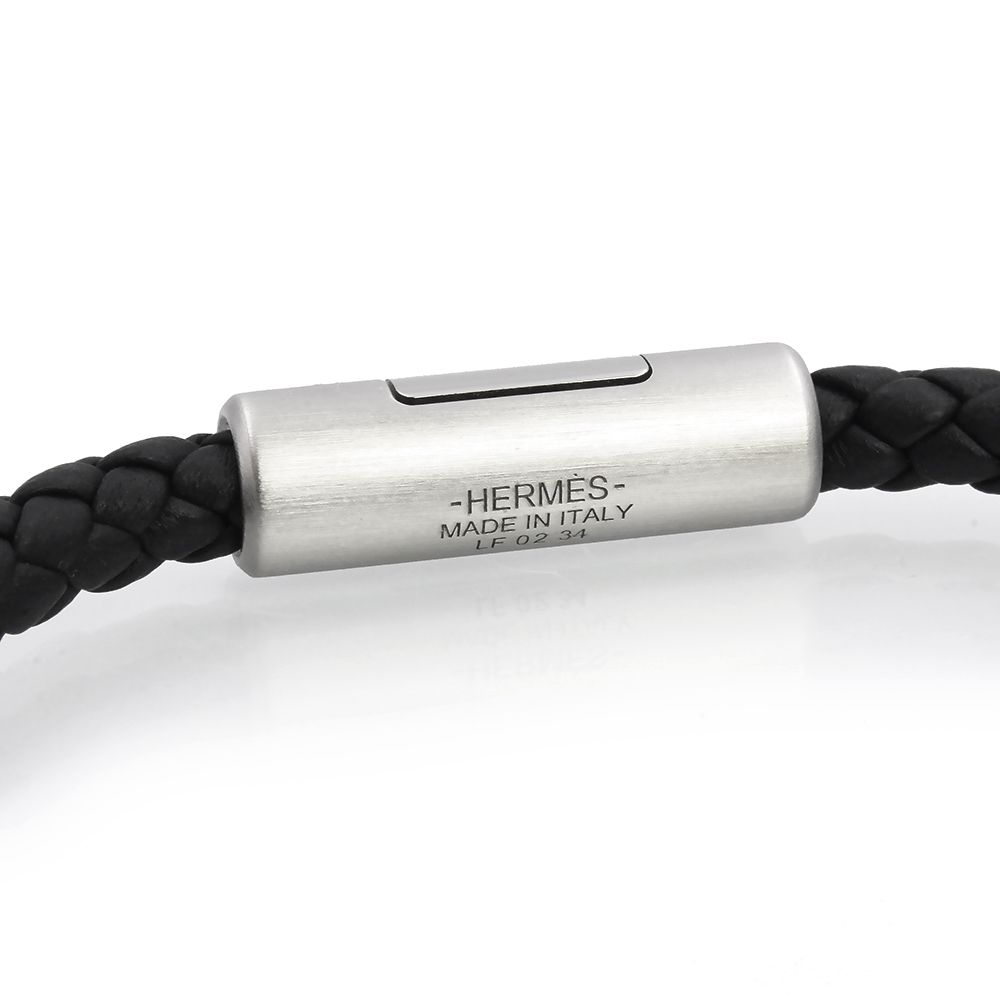 ❤未使用品❤パズルHブレスレット ブラックｘシルバー金具 エルメス H型留め具 ❤未使用品❤パズルHブレスレット ブラックxシルバー金具