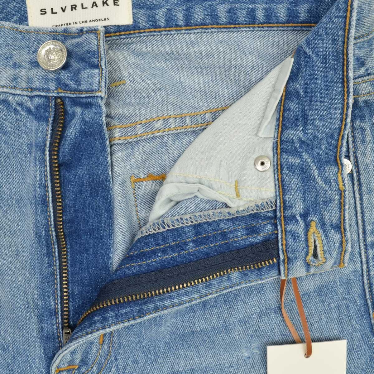 SILVERLAKE】22SS ハイウエスト クロップドデニムデニムパンツ（デニム  