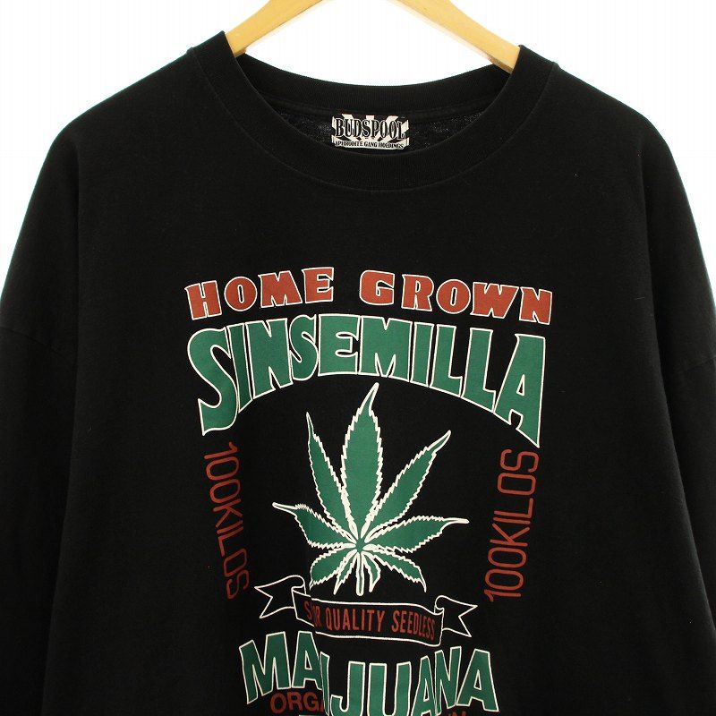 バッズプール BUDSPOOL Tシャツ カットソー 長袖 ロンT マリファナ  