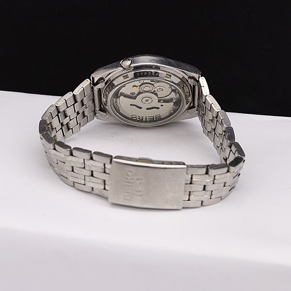 セイコー AT/自動巻 7S26-02E0 セイコー5 21石 黒文字盤 デイデイト 裏