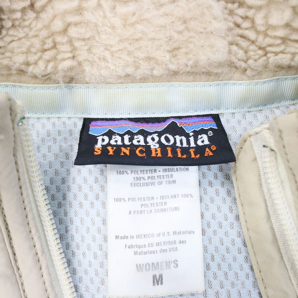 2000年代～ patagonia パタゴニア レトロX SYNCHILLA シンチラ フリースジャケット アウトドア ベージュ (レディース M)  中古 古着 O8860