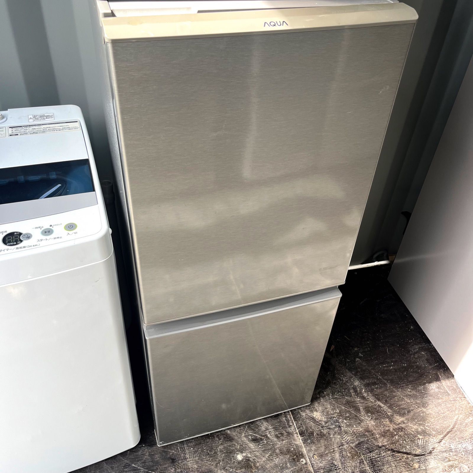 124取付無料！新生活応援！AQUAシルバー冷蔵庫洗濯機電子レンジ炊飯器セット 124取付無料！新生活応援！AQUAシルバー冷蔵庫洗濯機電子レンジ