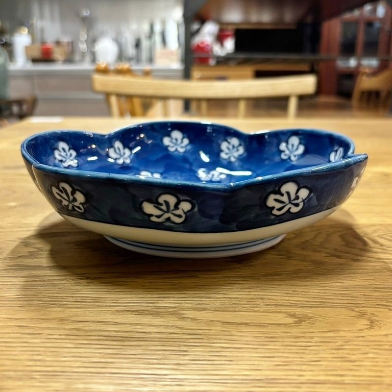 源右衛門 青白い装飾皿 木製箱付き 【公式通販】