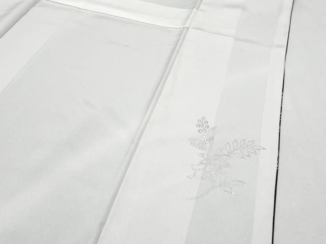 平和屋本店□極上 訪問着 ラインストーン 花唐草文 暈し染め 銀通し地