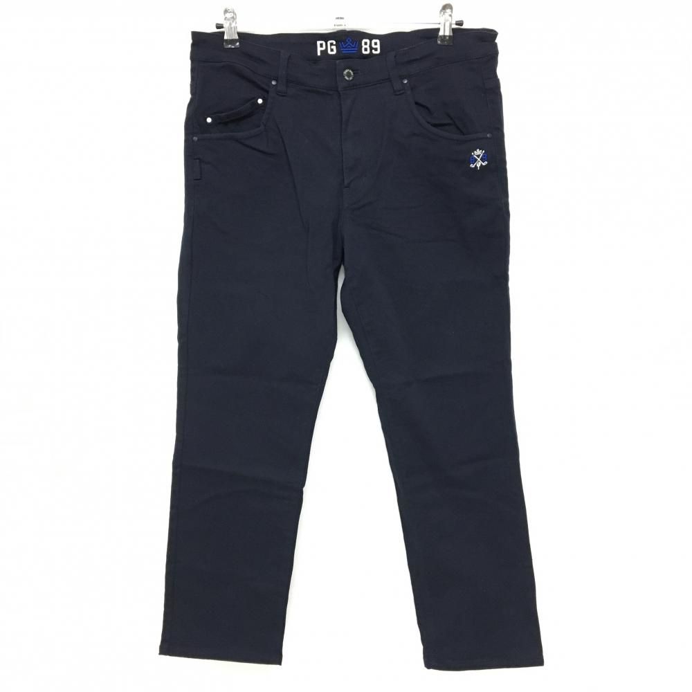 パーリーゲイツ パンツ ネイビー ロゴ刺しゅう 内腿毛羽立ち メンズ 6 ゴルフウェア PEARLY GATES