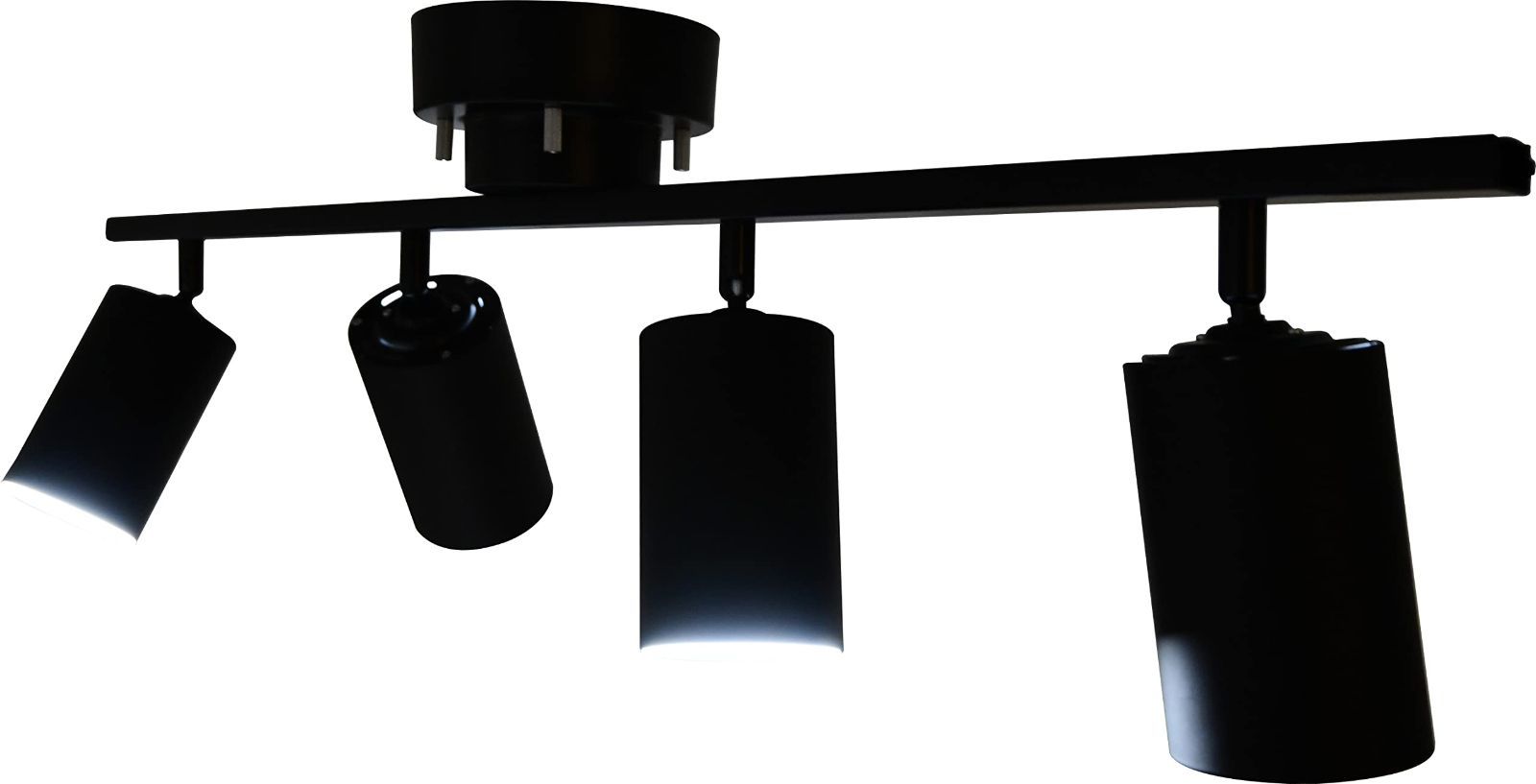 天井照明 スポットライト E26口金 角度調節機能 4灯 北欧 シーリングライト LED電球 電球別売 インテリア ブラック 山善 SPL-A4R83 BK