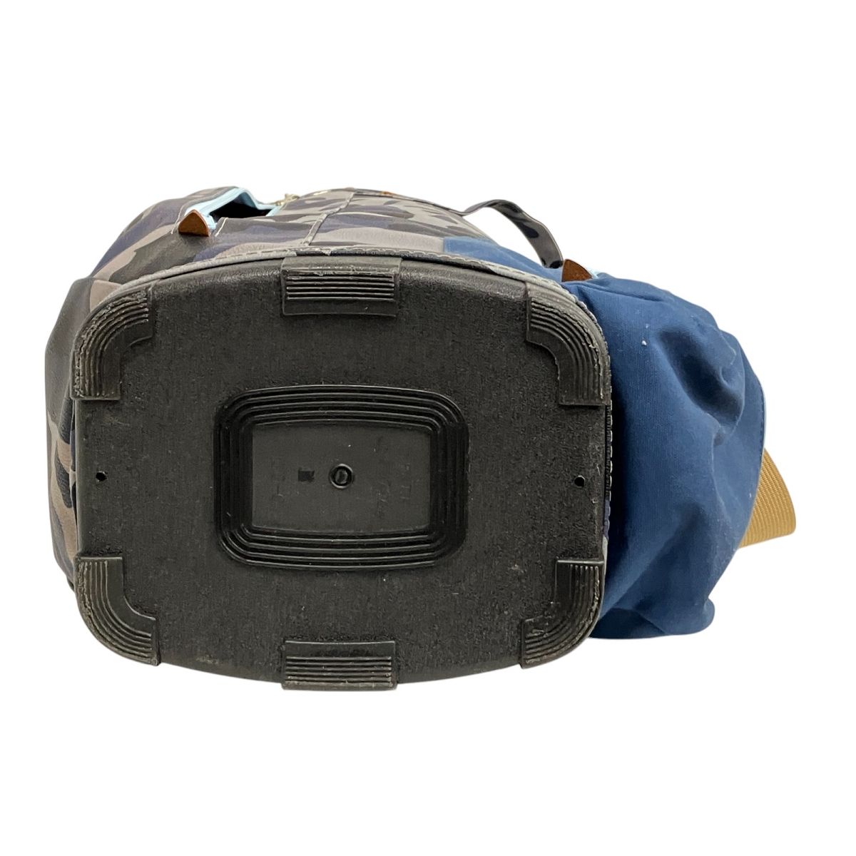 木の庄帆布 迷彩 ブルー キャディバッグ カンガルーポケット付き 6分割