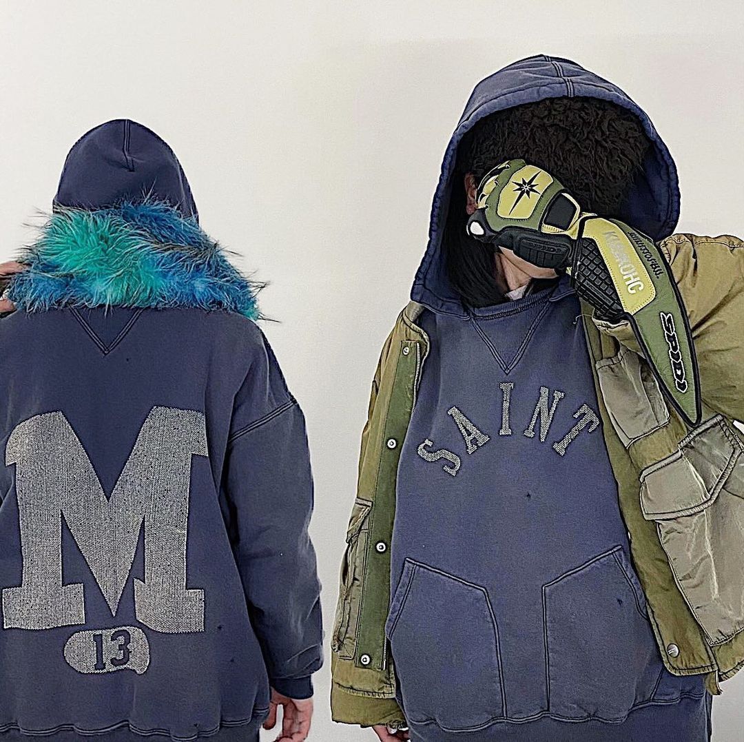 SAINT MICHAEL x BERBERJIN HOODIE 新作 M13 Vandalism プリント ...