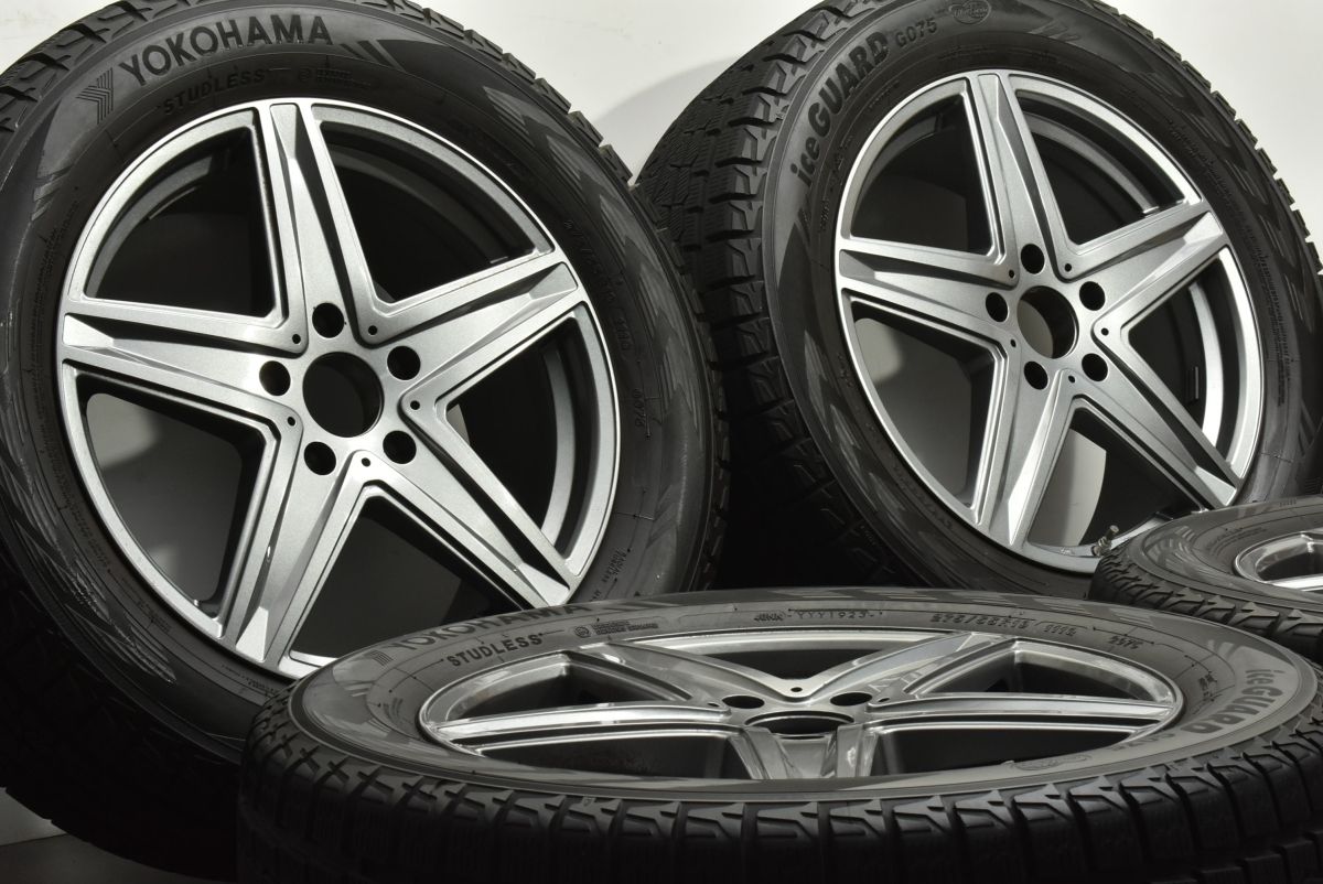 バリ溝 ユーロフォルシュ 19in 8.5J 52 PCD130 ヨコハマ アイスガード G075 275 55R19 ベンツ Gクラス スタッドレス 交換用