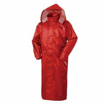 クロダルマ レインロングコート 47411 レッド 70 サイズ F 作業服 作業着 合羽 雨具 雨合羽 防水