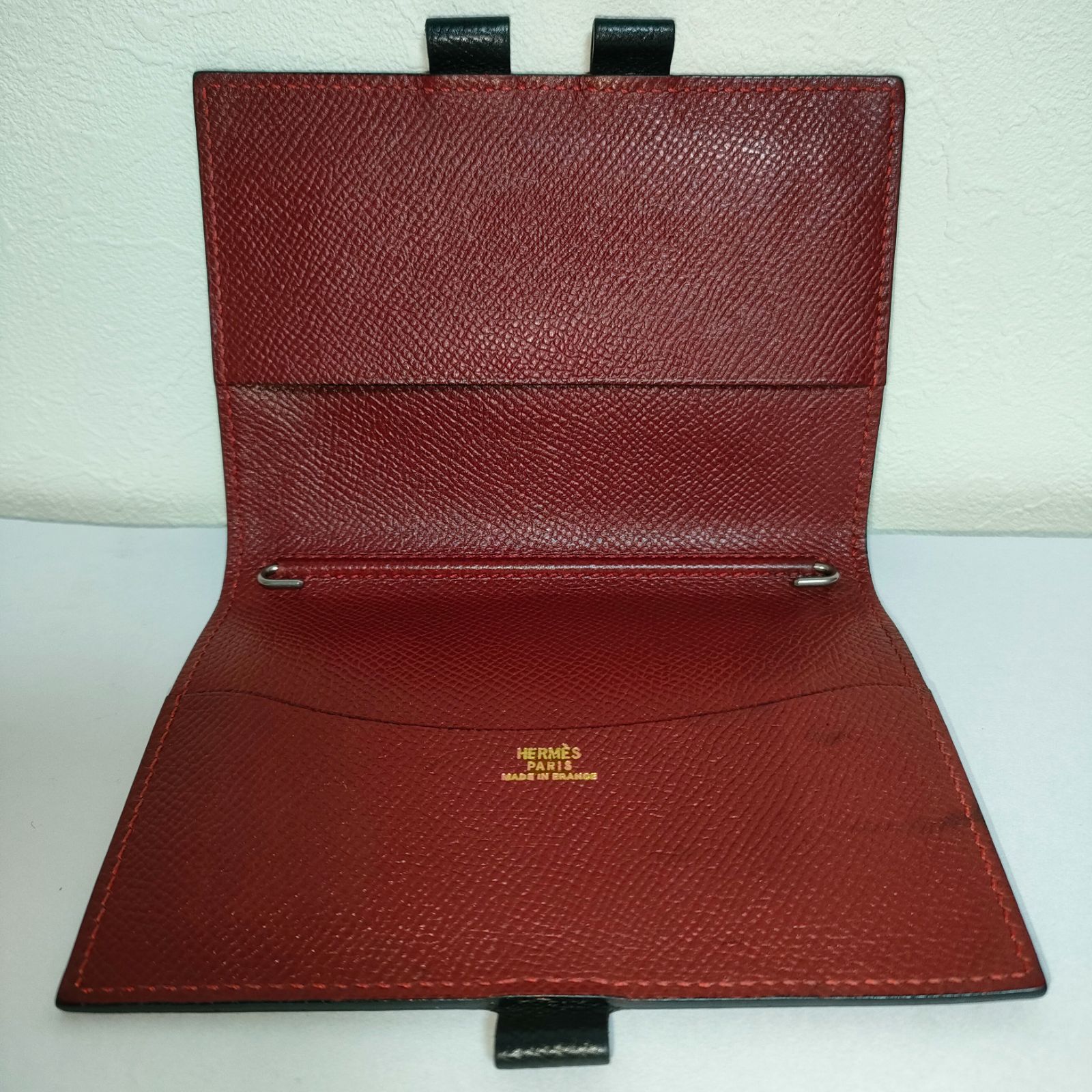 □美品□ HERMES エルメス アジェンダGM クシュベル SV金具 手帳カバー スケジュール帳 □C刻印 レザー ユニセックス レディース メンズ  ブラック レッド 05 - メルカリ