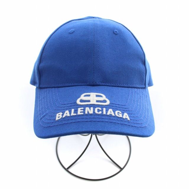 バレンシアガ BALENCIAGA HAT BB VISOR CAP BB ロゴ刺繍 キャップ 577548 野球帽 帽子 L 59cm 青 ブルー / DK - メルカリ