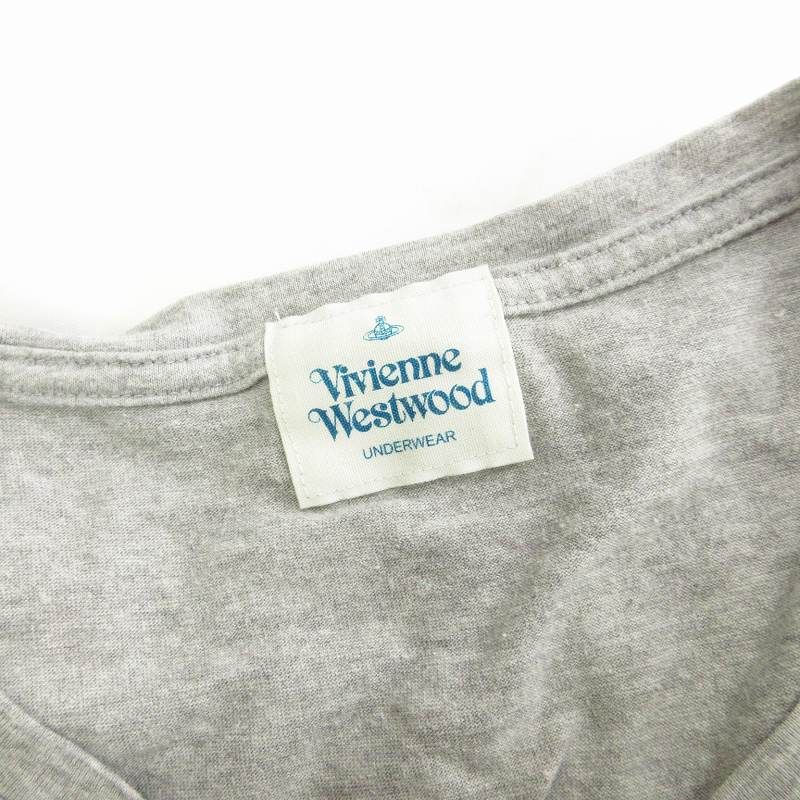 ヴィヴィアンウエストウッド 半袖 Tシャツ グレー ロゴ 刺繍 M
