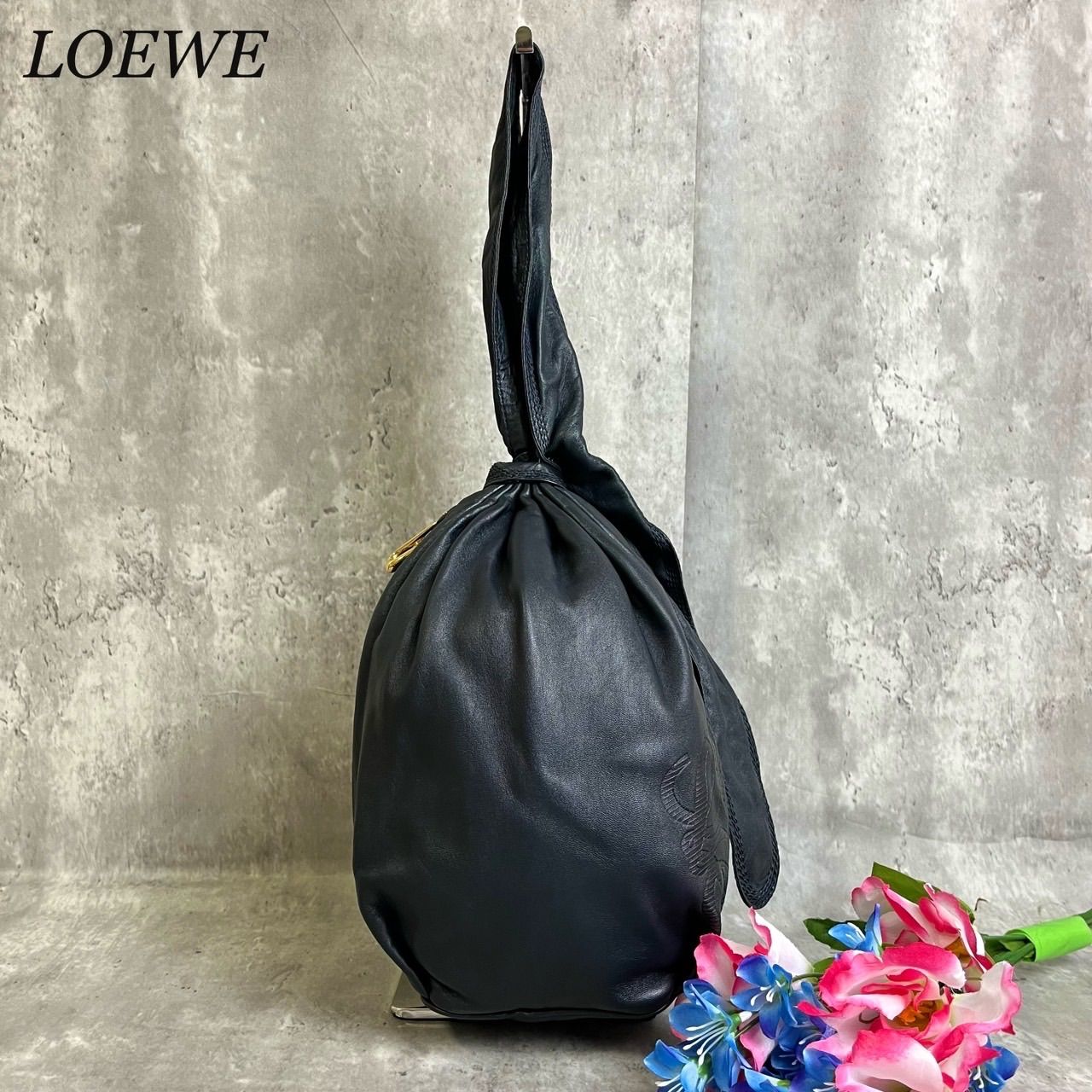 ✨希少品✨LOEWE ロエベ ハンドバッグ トートバッグ 巾着型 ゴールド